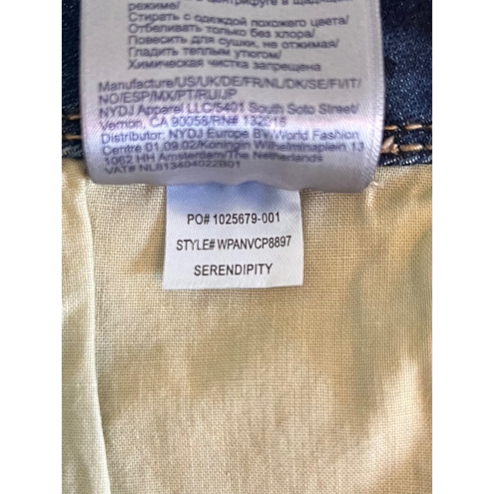 NYDJ Jeans Womens 22WP Blue Wide Leg Crop High Rise‎ Lift Tuck Cool Embrace - Picture 9 of 9